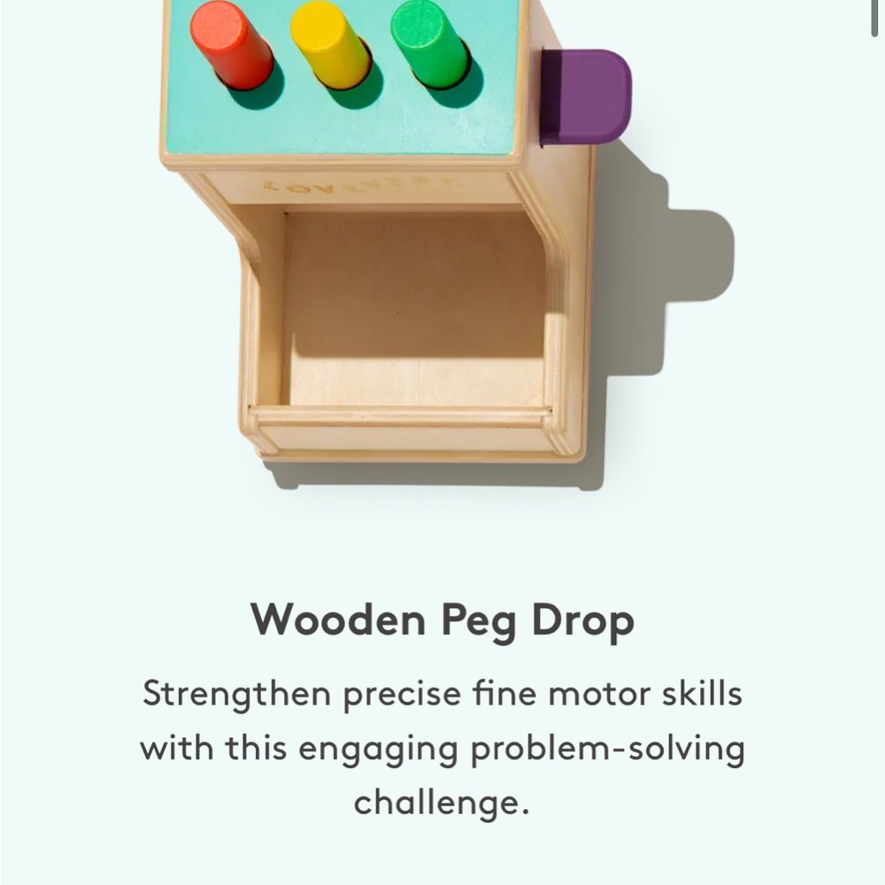 LOVEVERY Wooden Peg Drop Toy